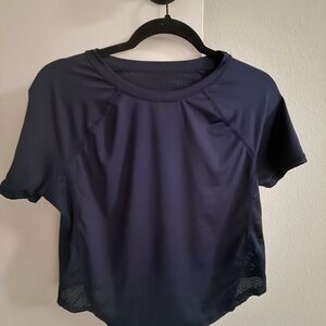 Shein Navy Blue Crop Top